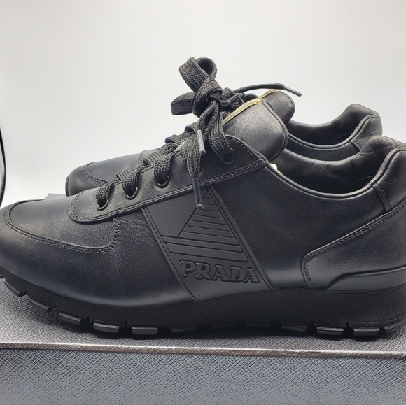PRADA Vitello Plume Sneakers SZ. EU 9.5, USA 10.5 - Picture 2 of 8